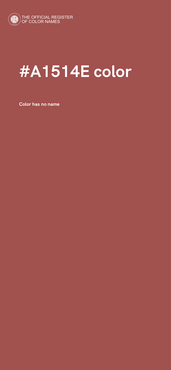 #A1514E color image
