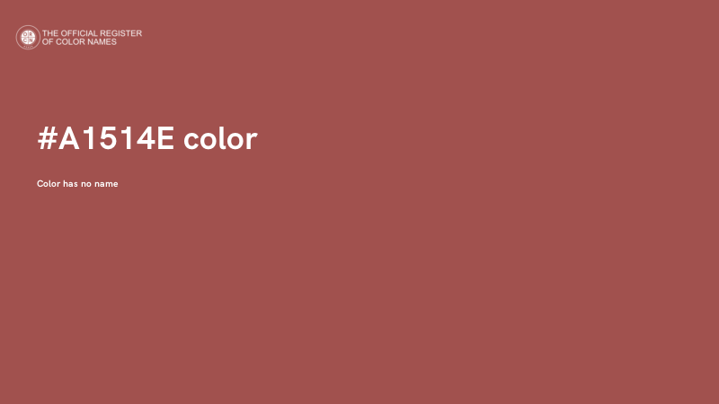 #A1514E color image