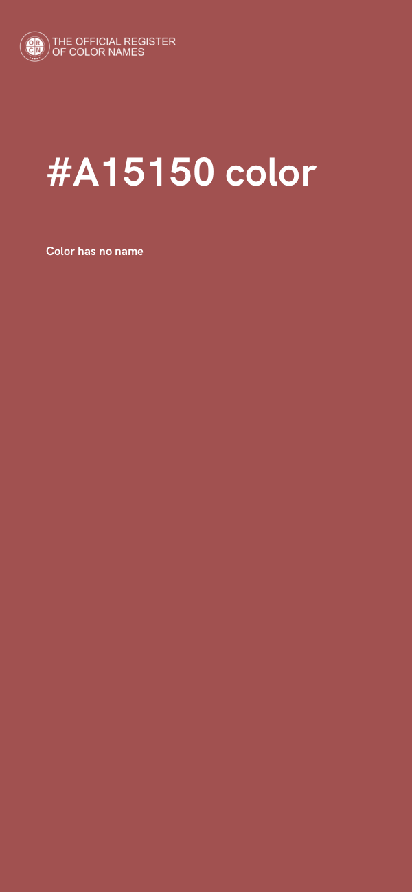 #A15150 color image