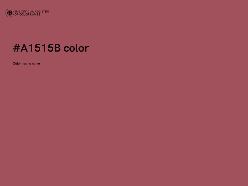 #A1515B color image