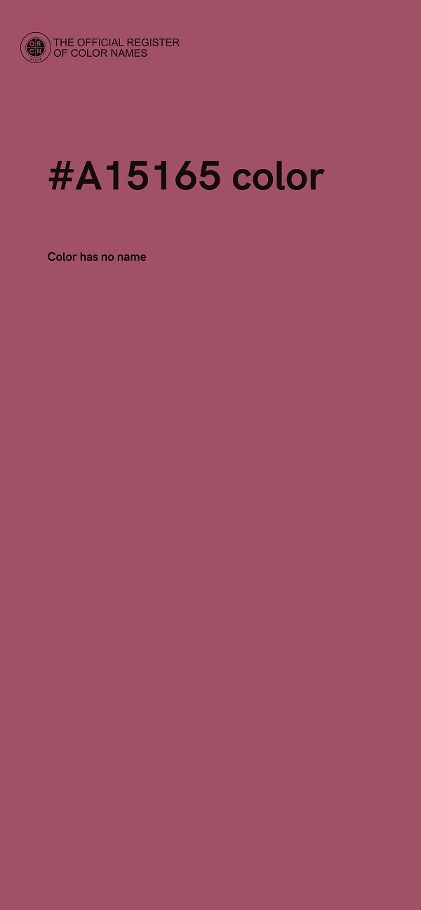 #A15165 color image