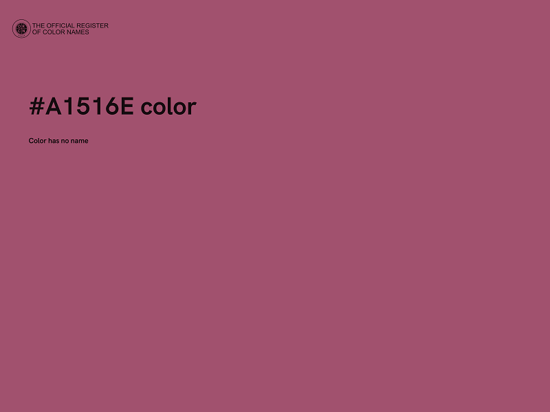 #A1516E color image