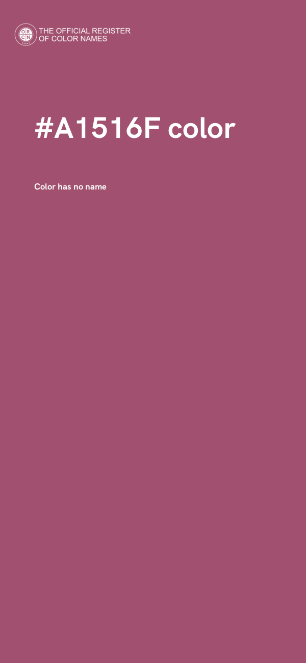 #A1516F color image