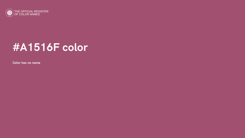 #A1516F color image