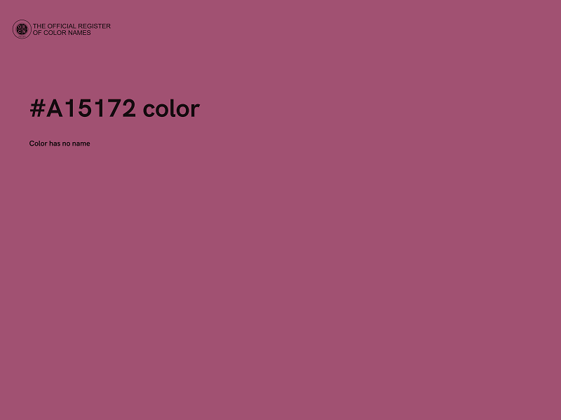 #A15172 color image