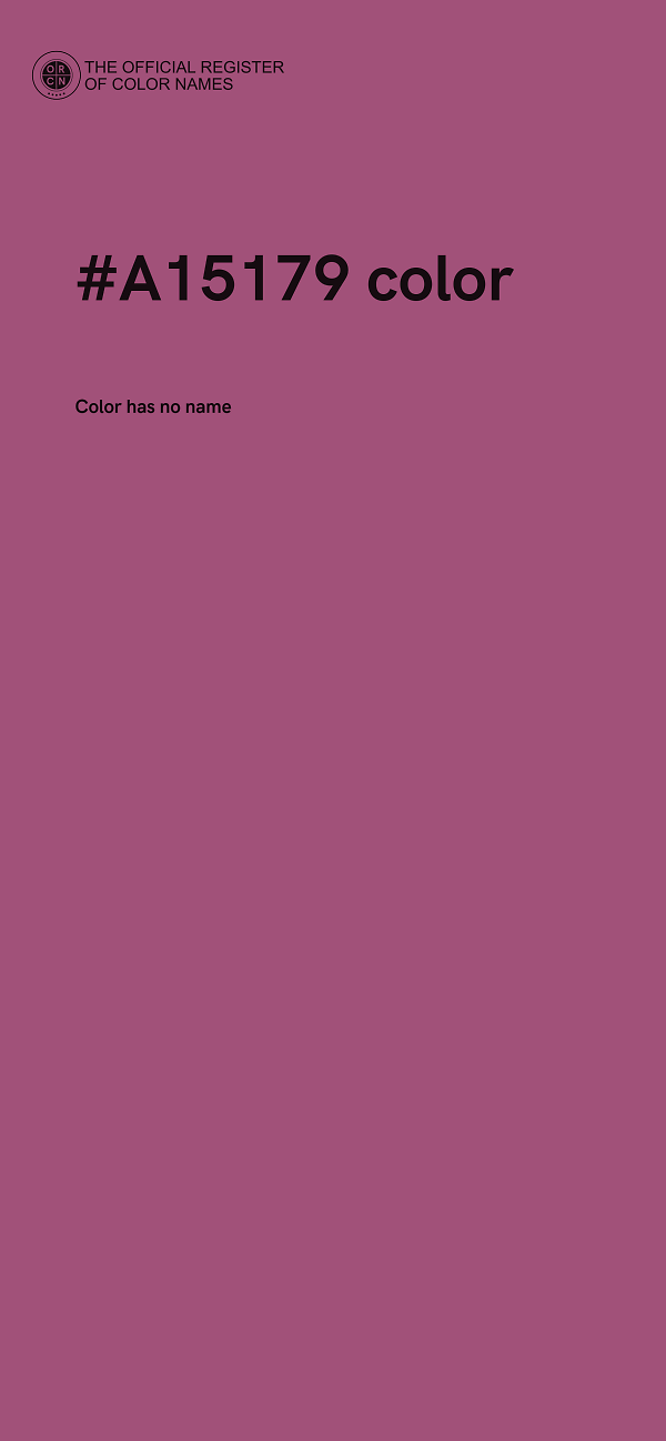 #A15179 color image