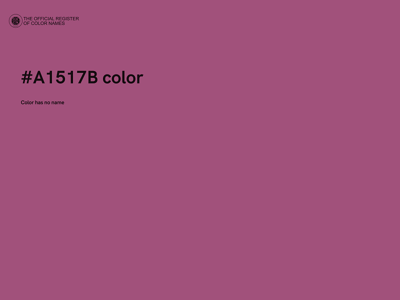 #A1517B color image