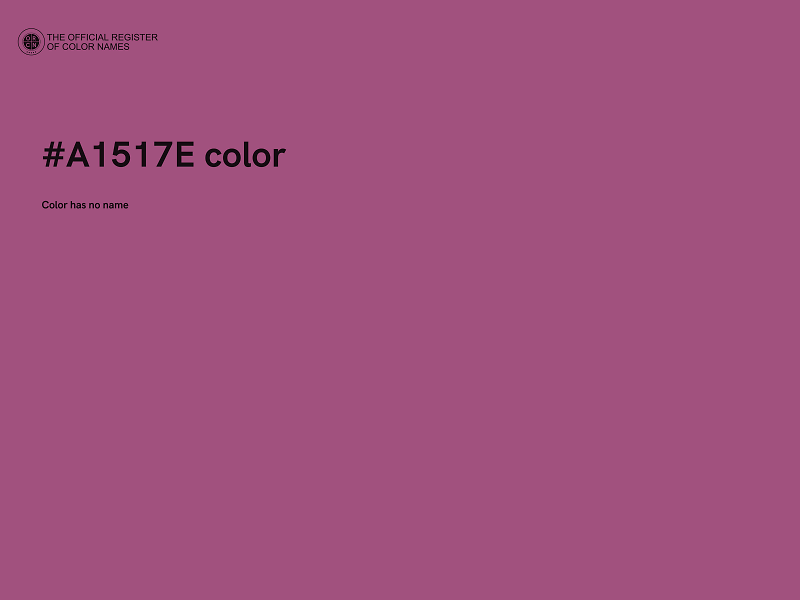 #A1517E color image