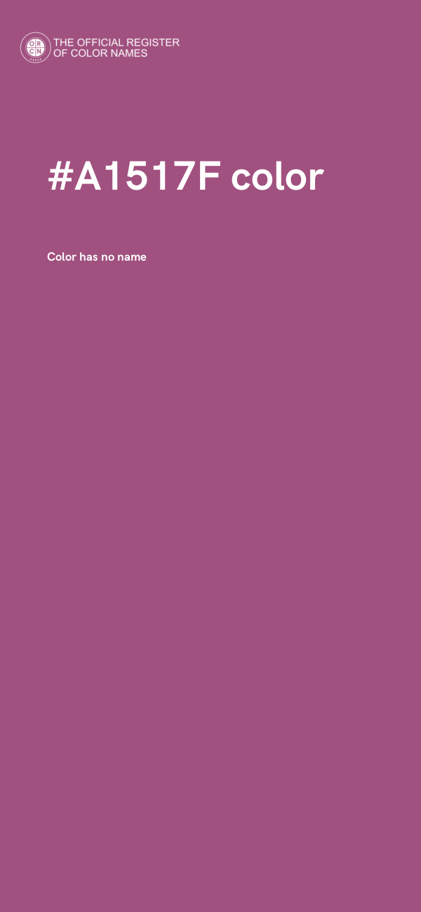 #A1517F color image