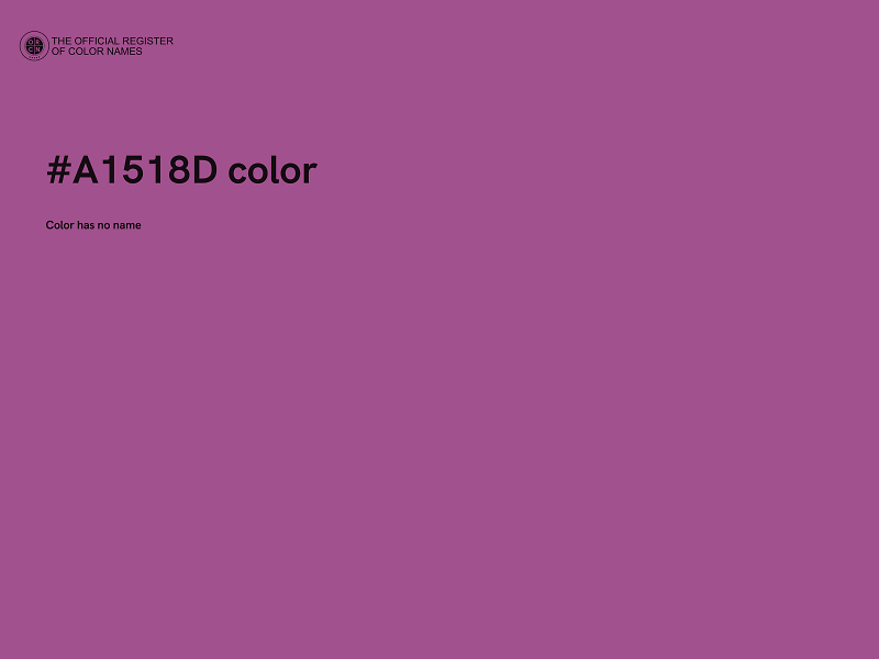 #A1518D color image