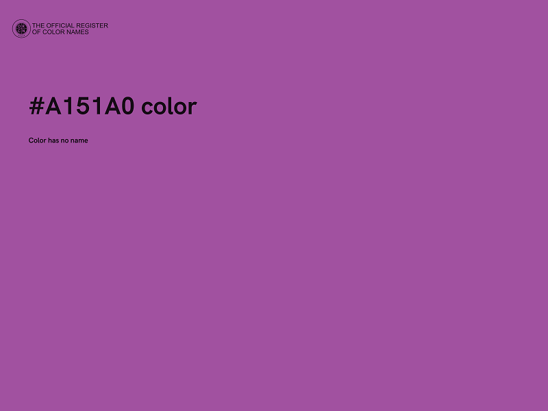 #A151A0 color image