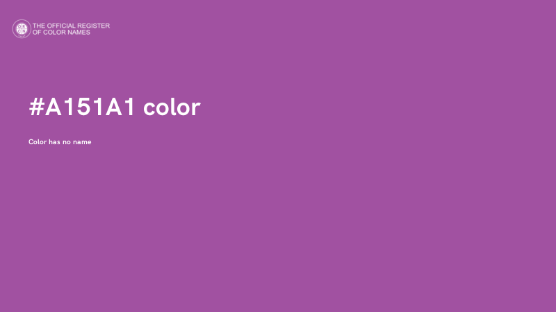 #A151A1 color image