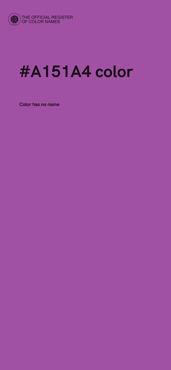 #A151A4 color image