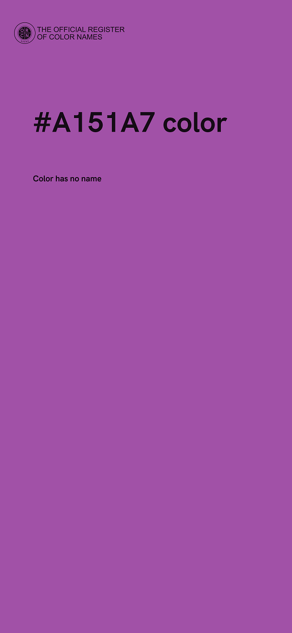 #A151A7 color image
