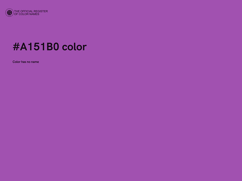 #A151B0 color image