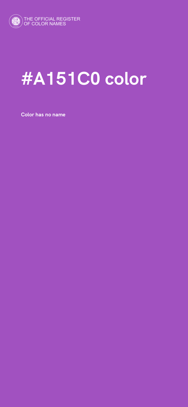 #A151C0 color image