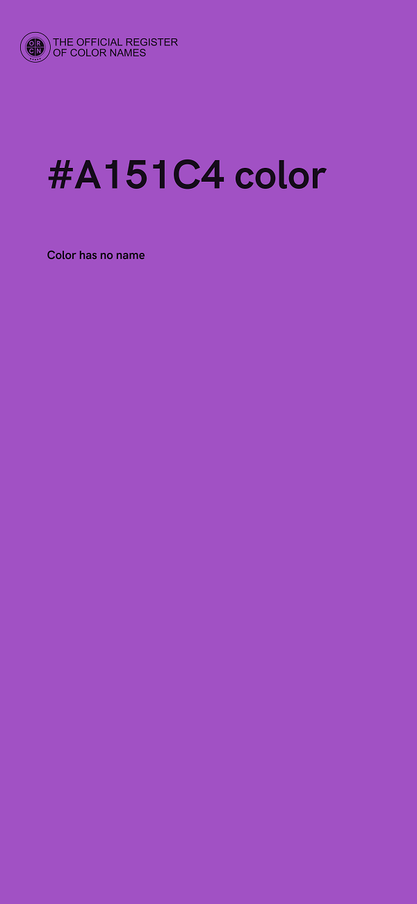 #A151C4 color image
