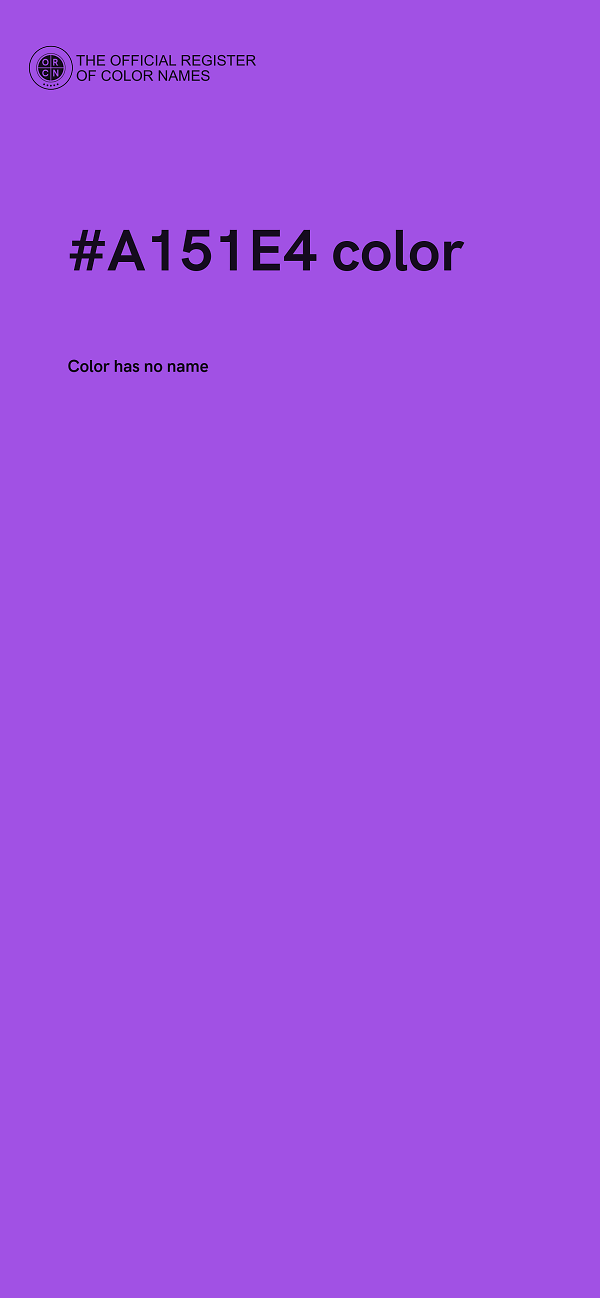 #A151E4 color image