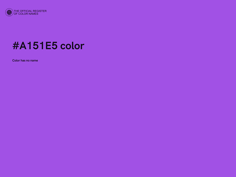 #A151E5 color image