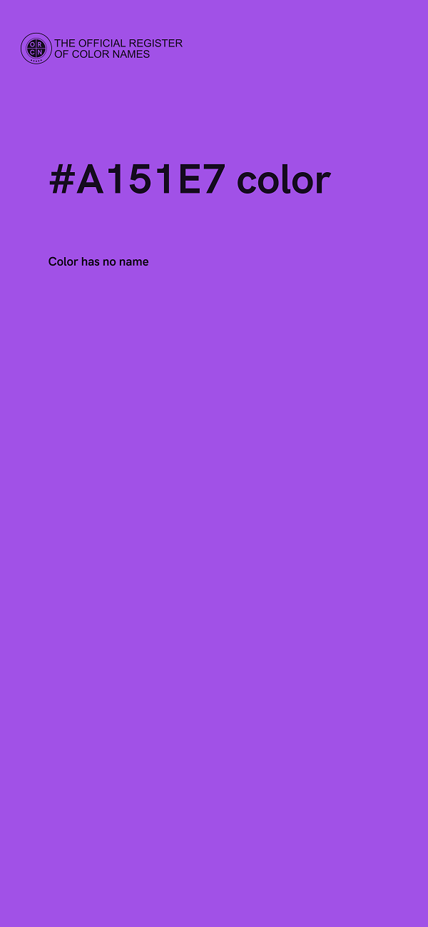 #A151E7 color image