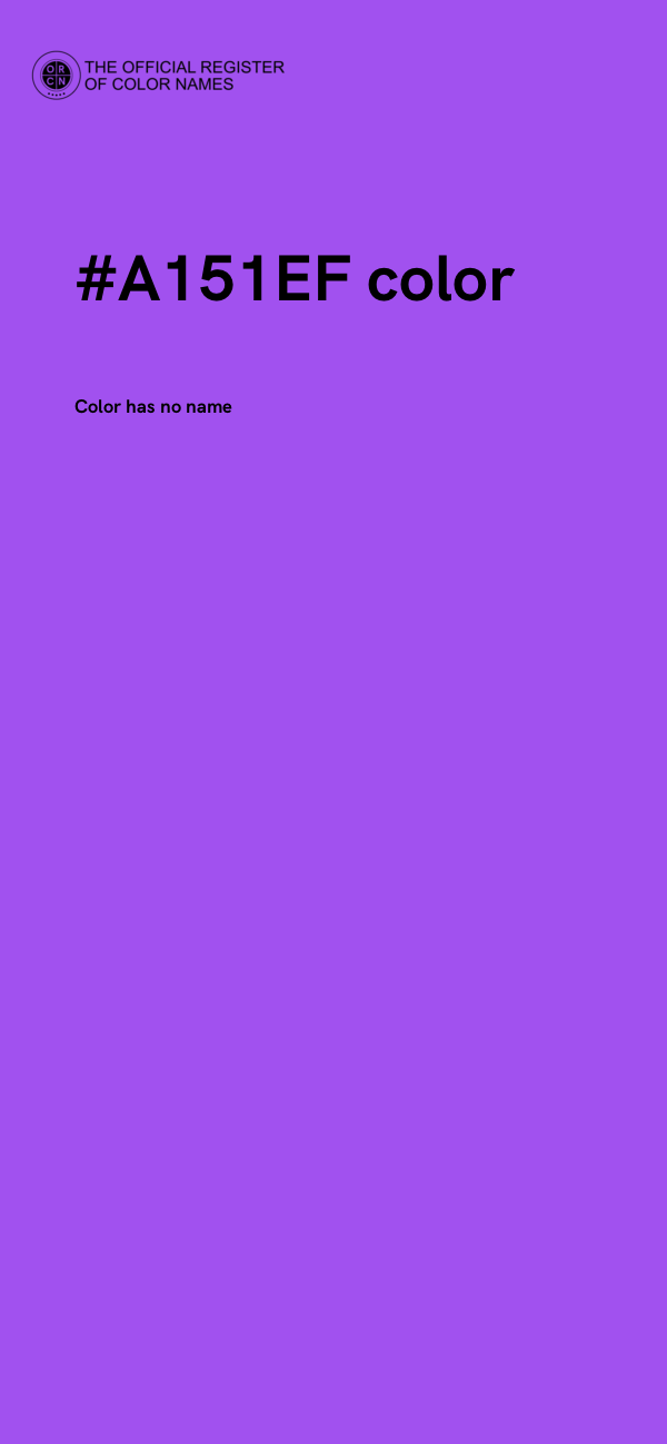 #A151EF color image