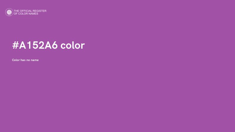 #A152A6 color image