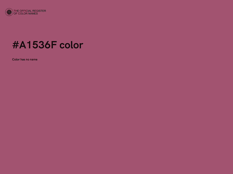 #A1536F color image