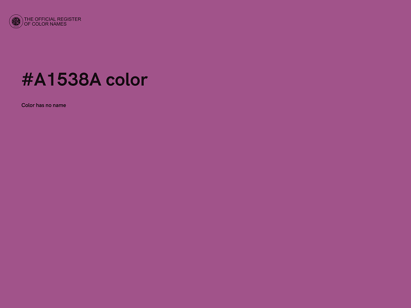 #A1538A color image