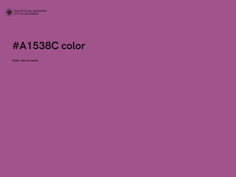 #A1538C color image