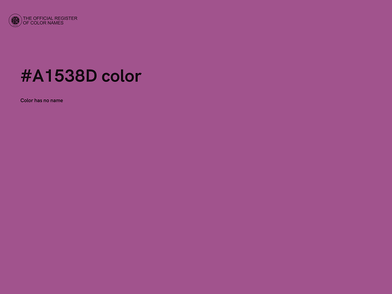 #A1538D color image