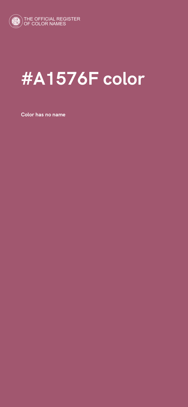 #A1576F color image