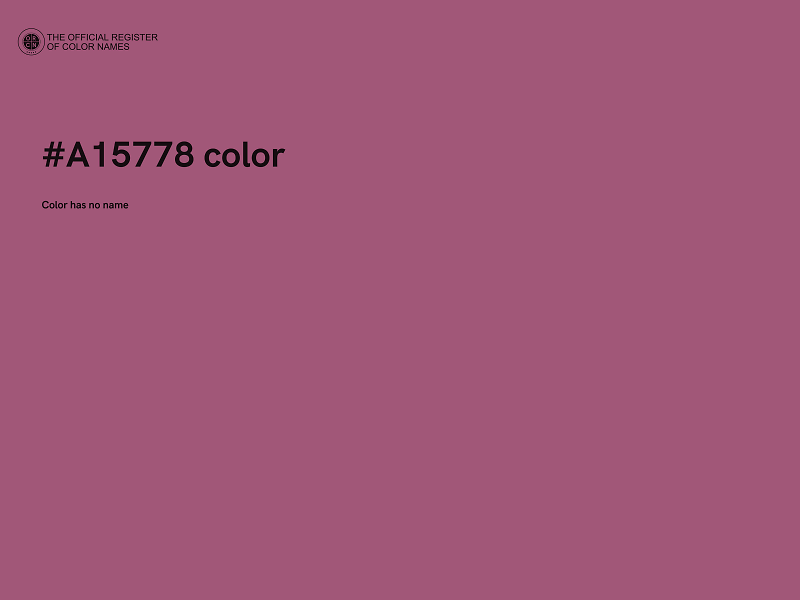 #A15778 color image