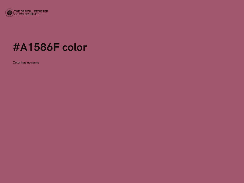 #A1586F color image