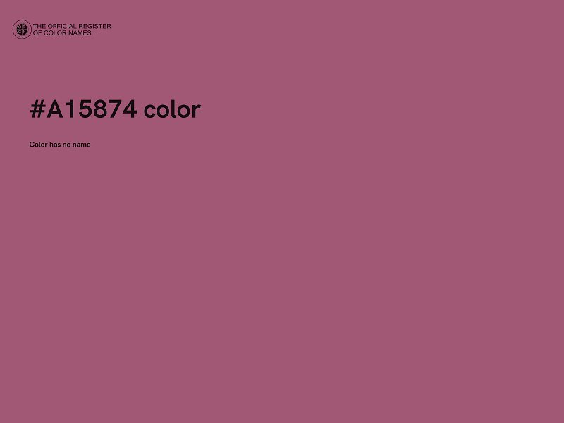 #A15874 color image