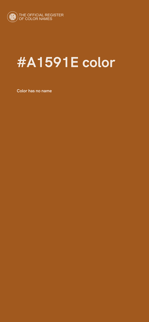 #A1591E color image
