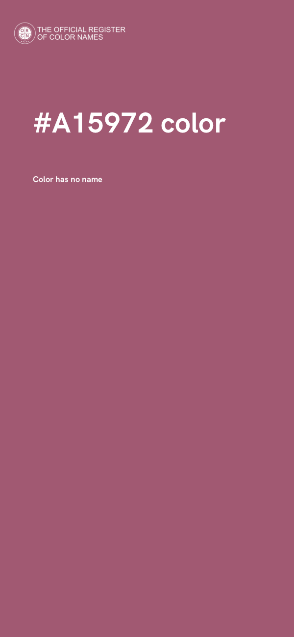 #A15972 color image