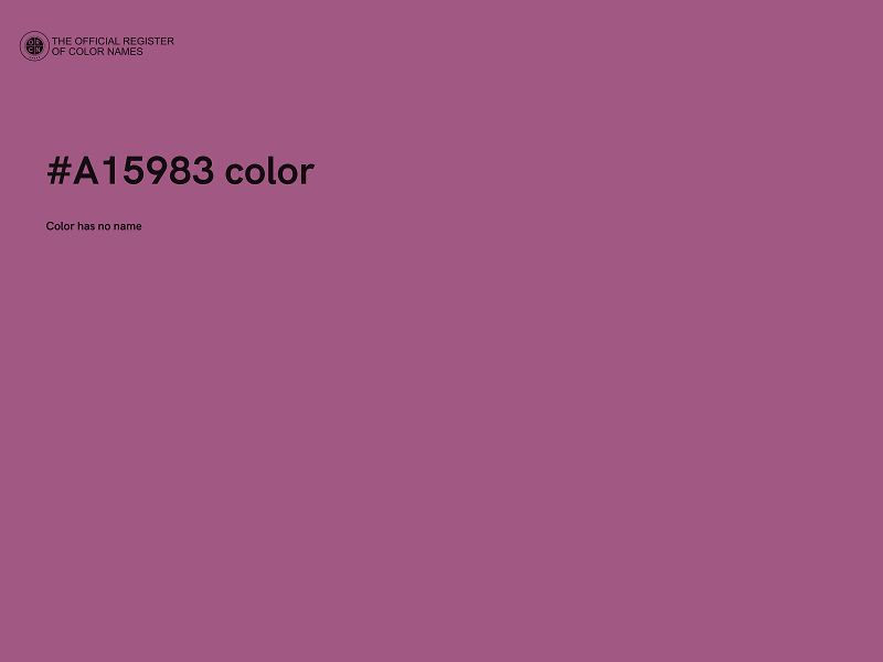 #A15983 color image