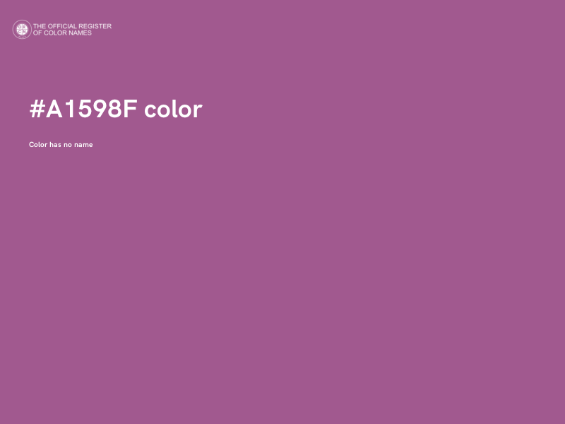 #A1598F color image