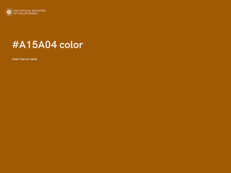 #A15A04 color image