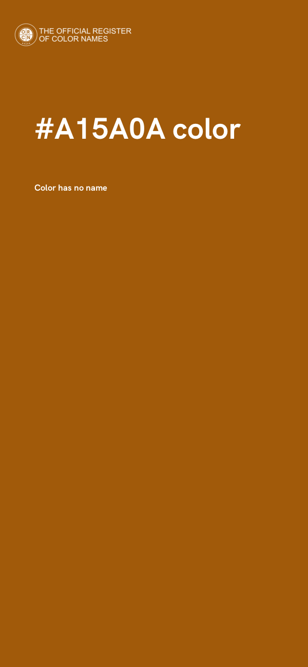 #A15A0A color image