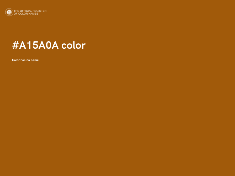 #A15A0A color image