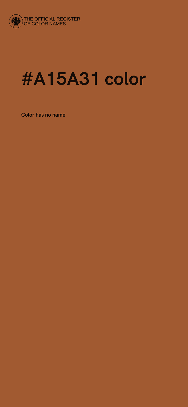 #A15A31 color image