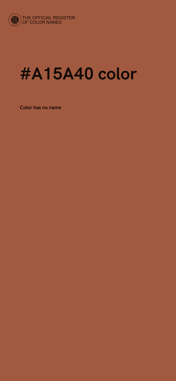 #A15A40 color image