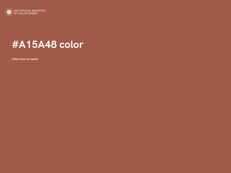 #A15A48 color image