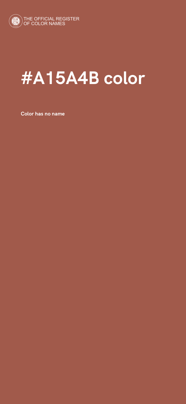 #A15A4B color image