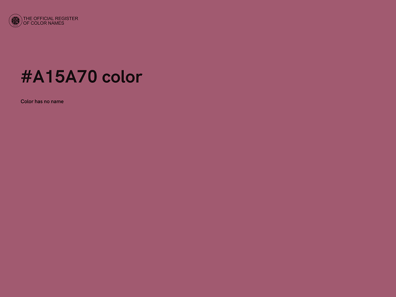 #A15A70 color image