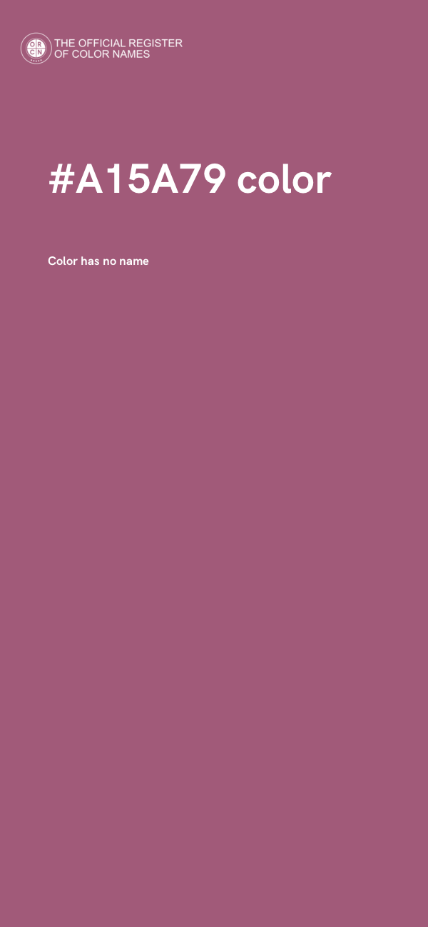 #A15A79 color image