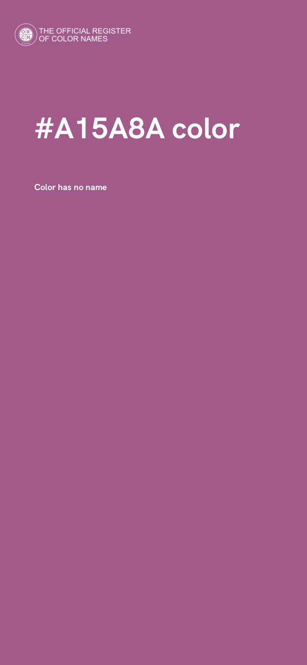 #A15A8A color image