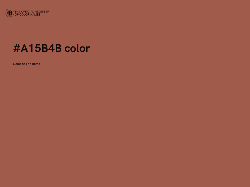 #A15B4B color image