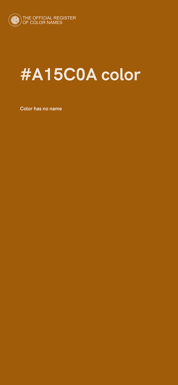 #A15C0A color image